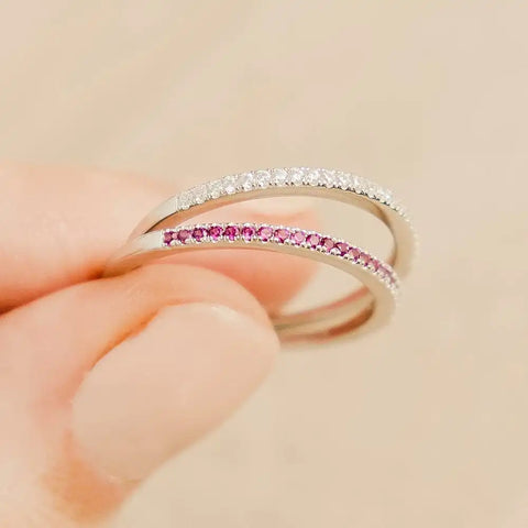 May Birthstone Stacking Ring