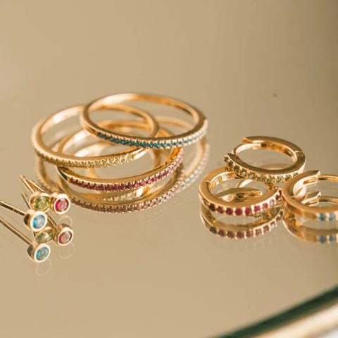 May Birthstone Stacking Ring