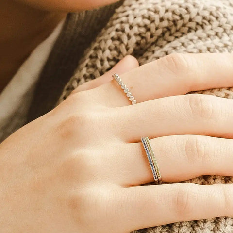 May Birthstone Stacking Ring