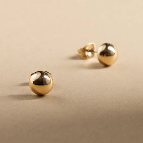 Sol Button Stud Earrings | Final Sale