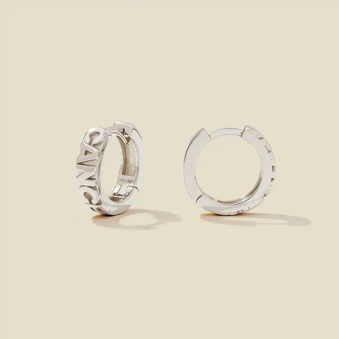 Cancer Huggie Hoop Earrings | Final Sale