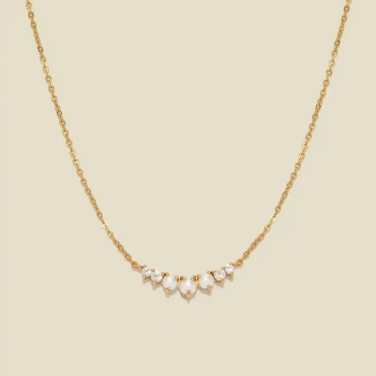 Crescent Pearl Necklace | Final Sale