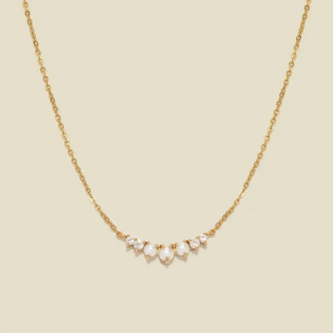 Crescent Pearl Necklace | Final Sale