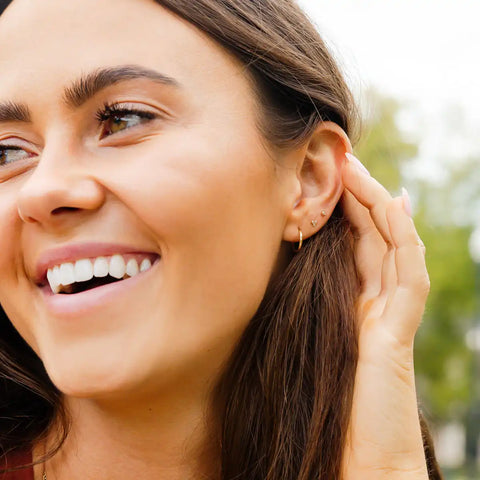 CZ Bezel Stud Earrings