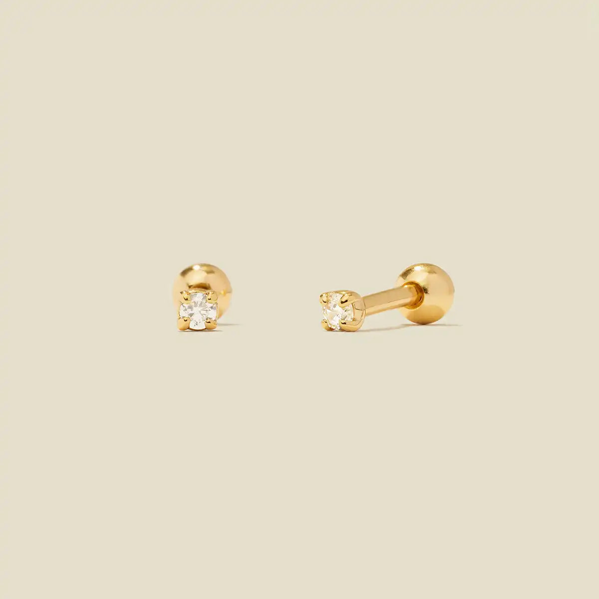 CZ Petite Prong-Set Stud Earrings