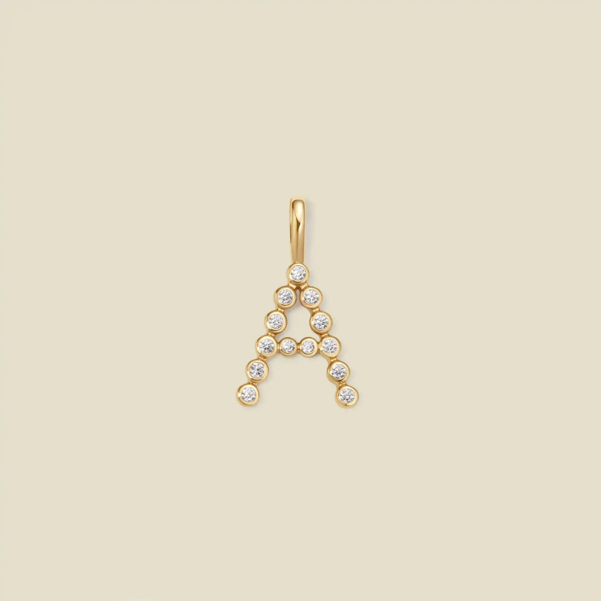 CZ Poppy Initial A Charm