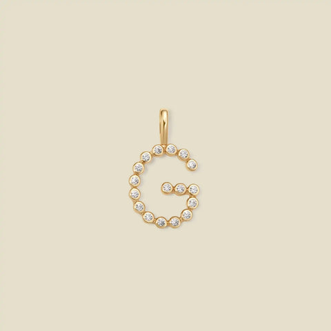 CZ Poppy Initial G Charm