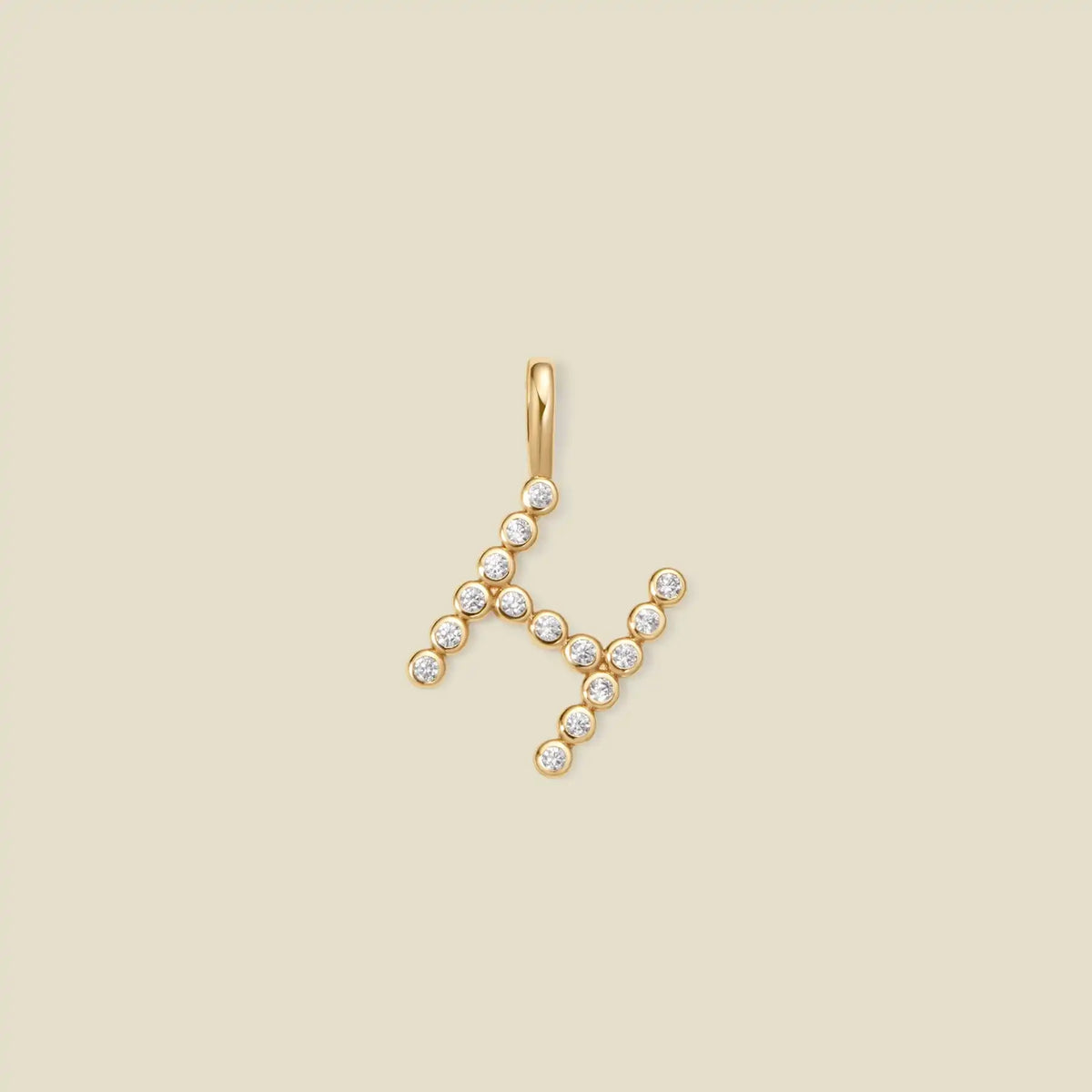 CZ Poppy Initial H Charm