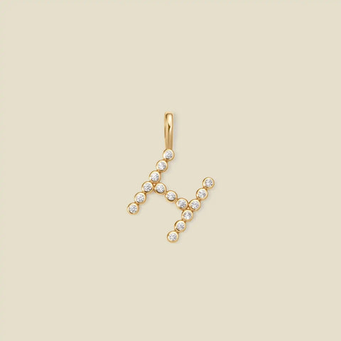 CZ Poppy Initial H Charm