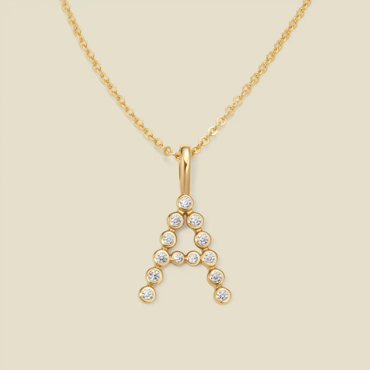CZ Poppy Initial Necklace