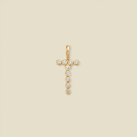 CZ Poppy Initial T Charm