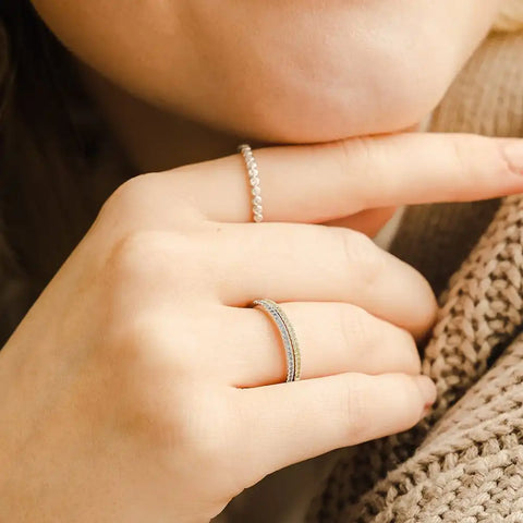 May Birthstone Stacking Ring