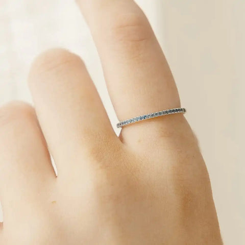 May Birthstone Stacking Ring