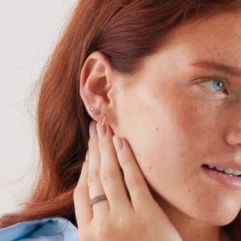 May Birthstone Stud Earrings | Final Sale