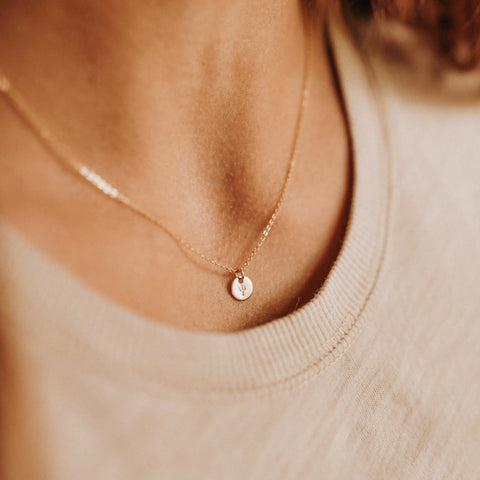 Evie Charm Stacker Disc Necklace