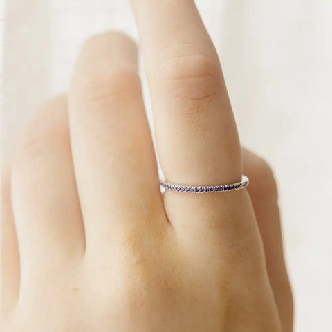 May Birthstone Stacking Ring