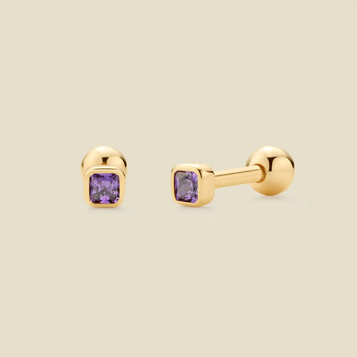 February Birthstone Stud Earrings | Final Sale
