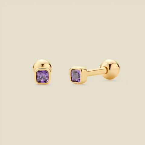 February Birthstone Stud Earrings | Final Sale