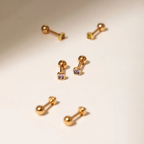 May Birthstone Stud Earrings | Final Sale