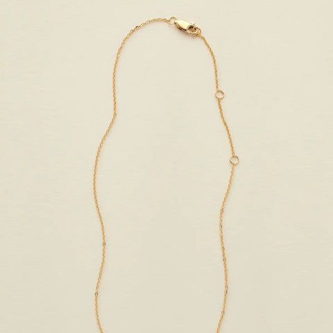 Hammered Half Moon Disc Necklace