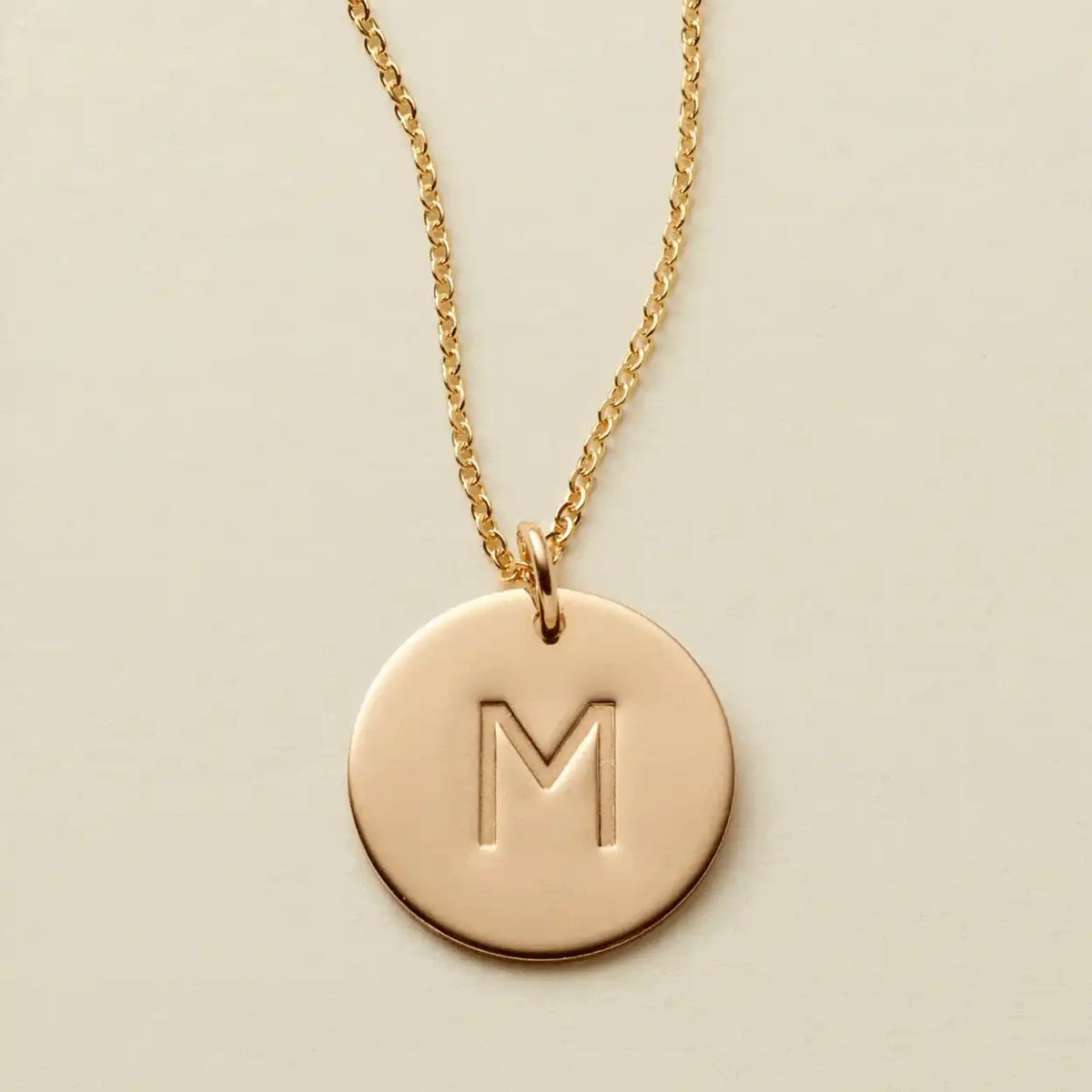 Initial Disc Necklace | 5/8" Disc