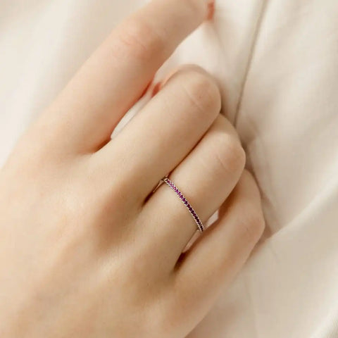May Birthstone Stacking Ring