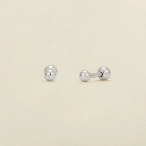 CZ Bezel Stud Earrings