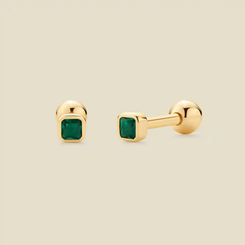 May Birthstone Stud Earrings | Final Sale