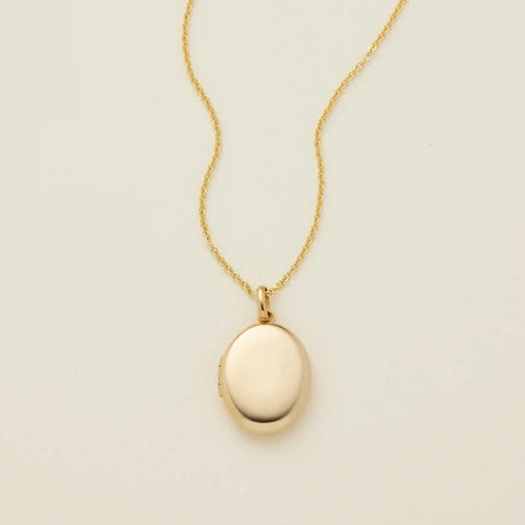 Mini Oval Locket Necklace
