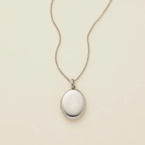 Mini Oval Locket Necklace