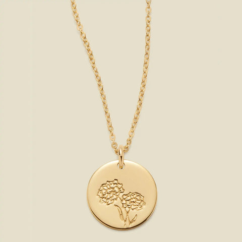 October Birth Flower Necklace