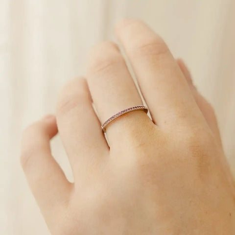 May Birthstone Stacking Ring