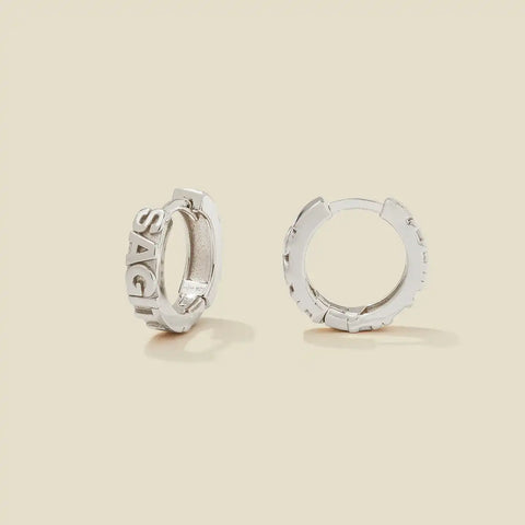 Sagittarius Huggie Hoop Earrings | Final Sale