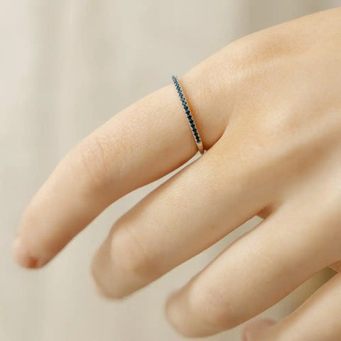 May Birthstone Stacking Ring