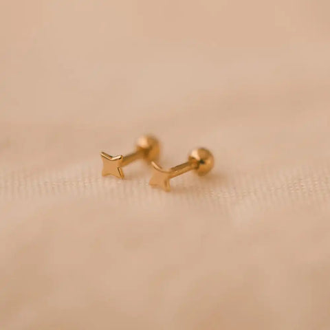 CZ Bezel Stud Earrings